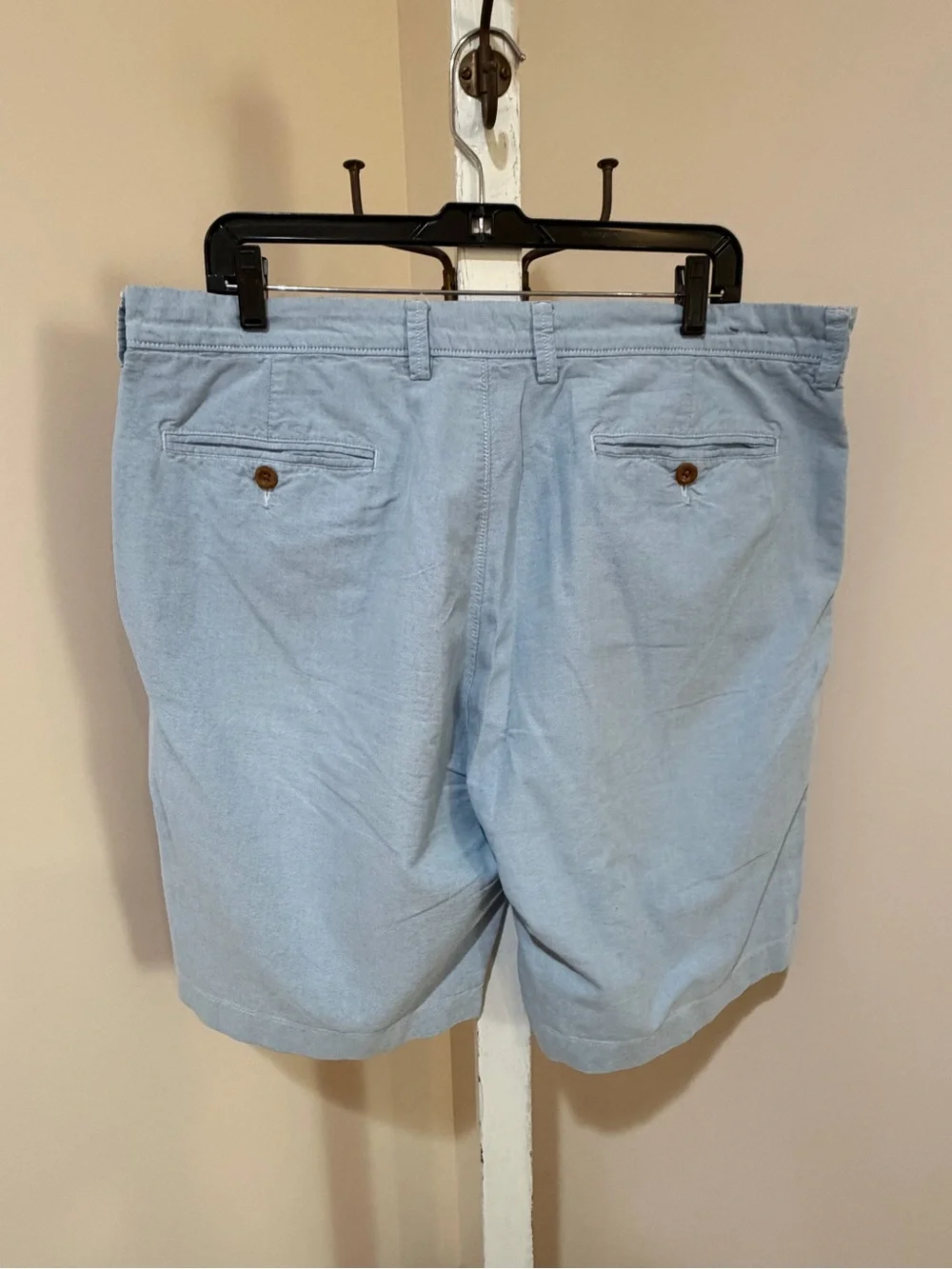 MENS JCREW CLUB SHORTS FLAT FRONT IN  SIZE 36” WAIST 11” LENGTH IN LIGHT BLUE